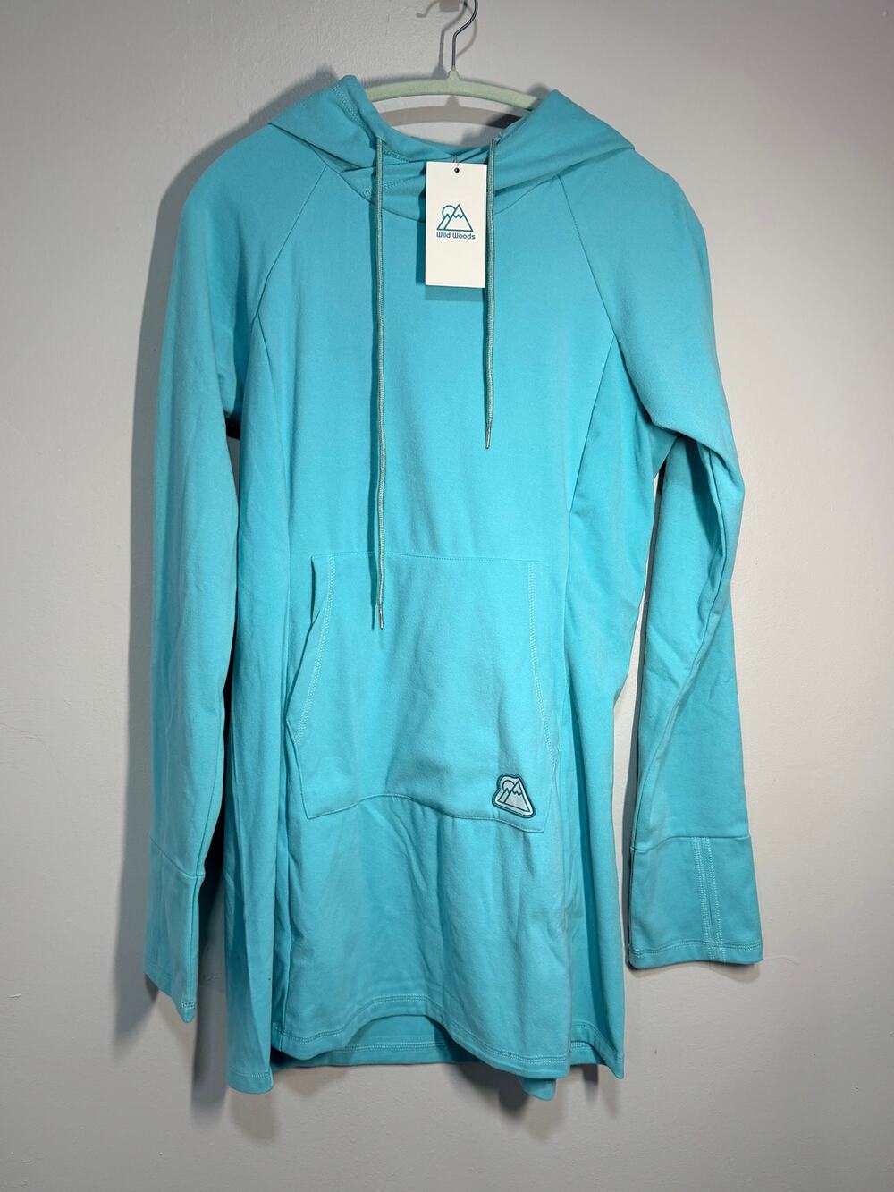Wild Woods Alpenglow Fleece Hoodie Dress Size Large Seafoam NWT